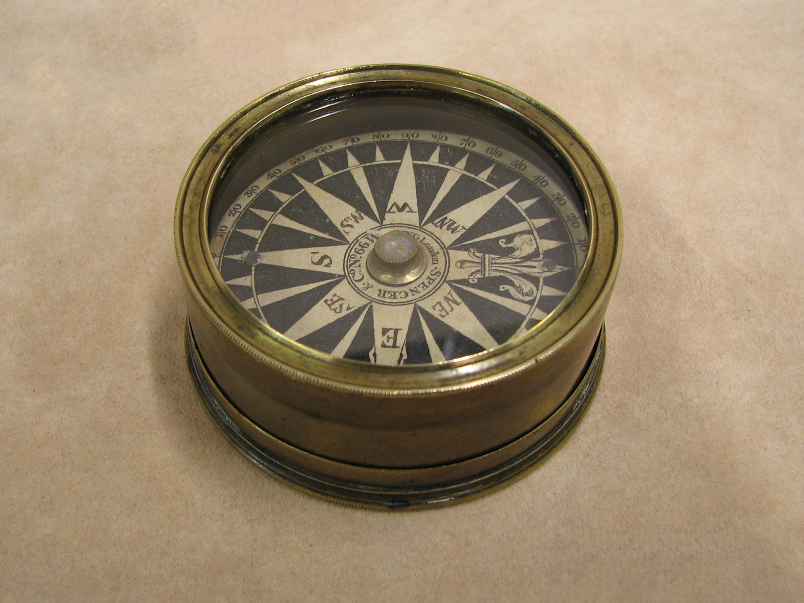 19th century explorers pocket compass by Spencer Browning & Co circa 1840